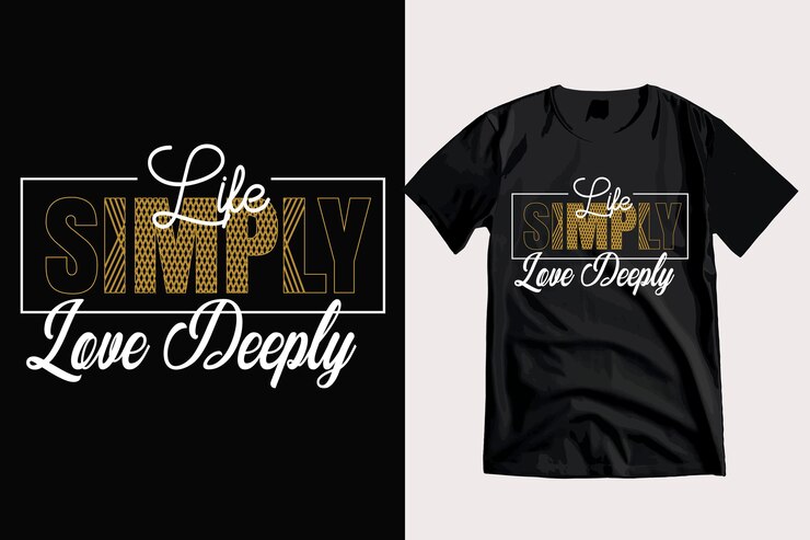 Simply Love Deeply Modern Life Tipografía Diseño de camisetas y vectores