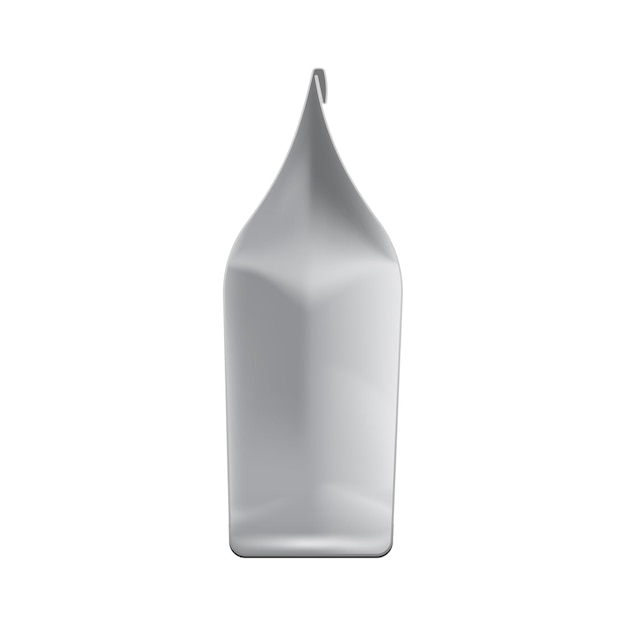 Simulacros de envases de bolsas de alimentos o bebidas de papel de aluminio en blanco