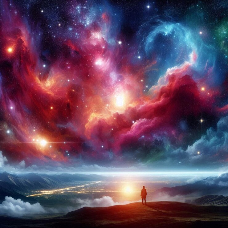 Vector sinfonía celestial la vibrante danza de los cúmulos estelares y las nebulosas