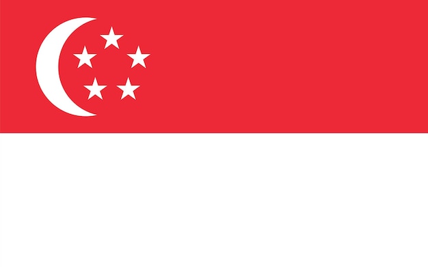 Singapur bandera una gran nación