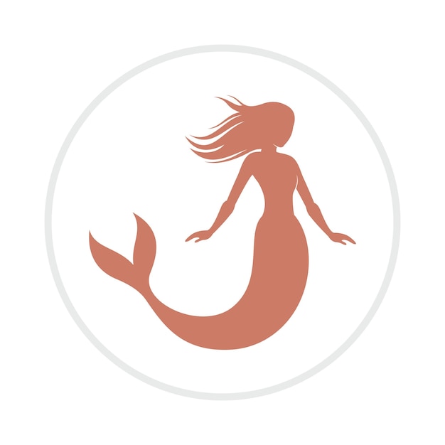 Sirena aplicable icono de moda atractivo abstracto ilustración vectorial obra de arte diseño colorido