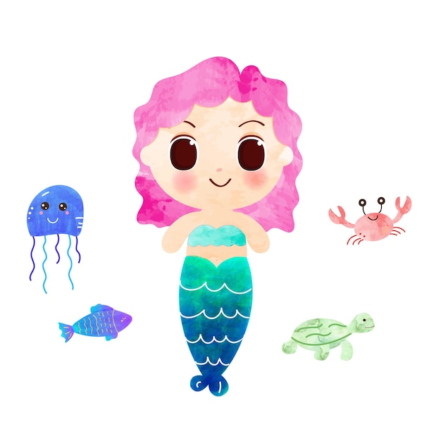 sirena kawaii