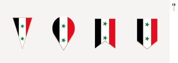 Siria bandera en la ilustración de vector de diseño vertical