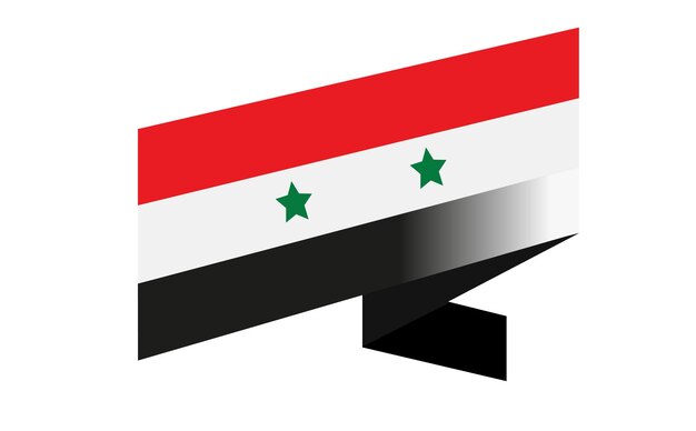 Vector siria bandera, ilustración vectorial