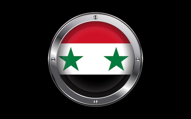 Siria bandera en vector 3d