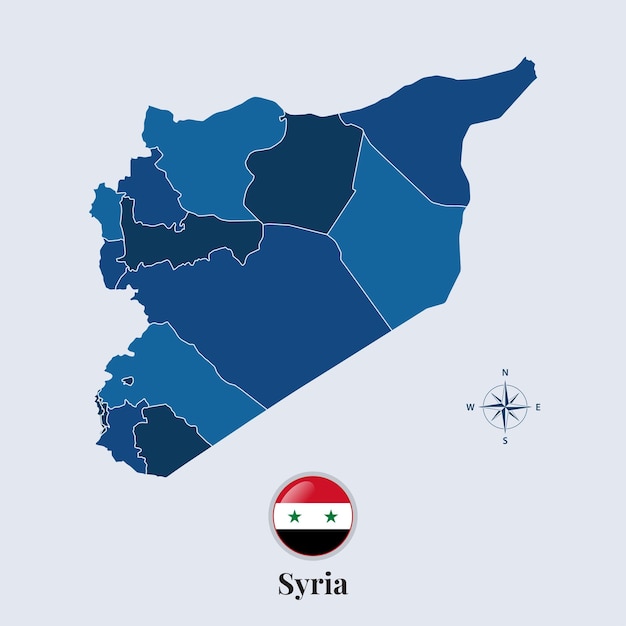 Siria mapa con bandera Siria bandera mapa