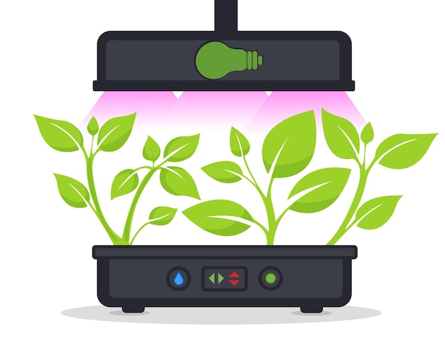 Sistema de crecimiento de plantas en interiores con luces LED para el cultivo de plantas