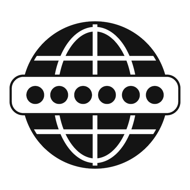 Sistema global de protección por contraseña que cubre el icono del globo