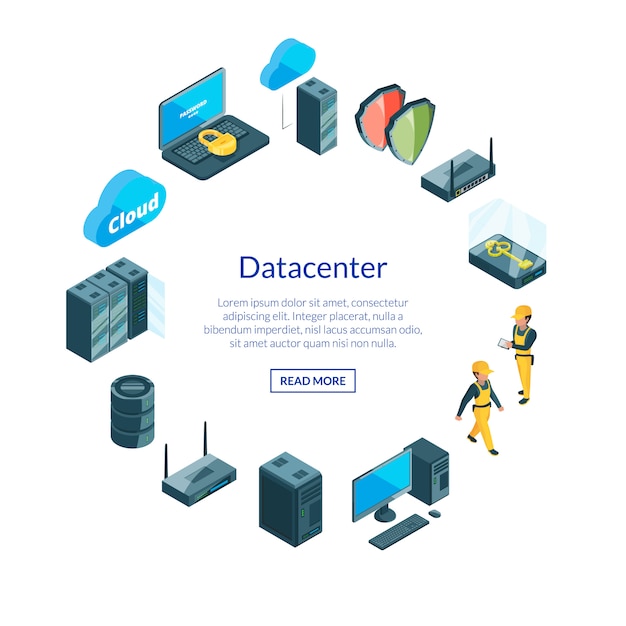 Sistema de iconos del centro de datos i