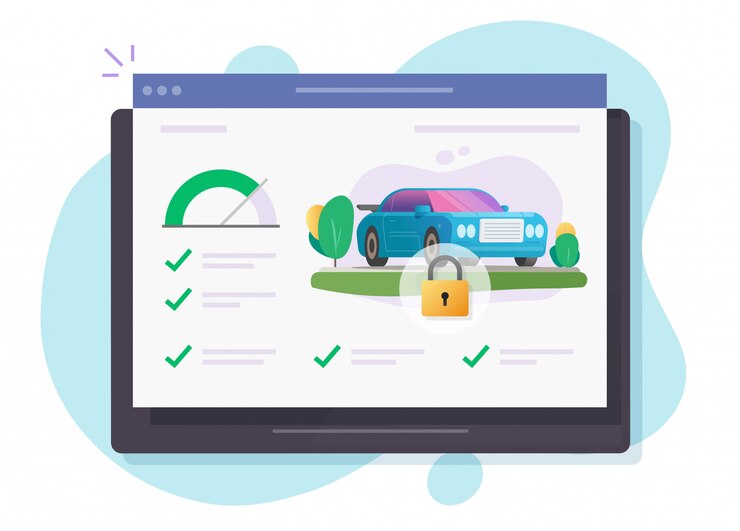 Vector sistema en línea de software de verificación de bloqueo de seguridad para vehículos y vehículos en un dispositivo