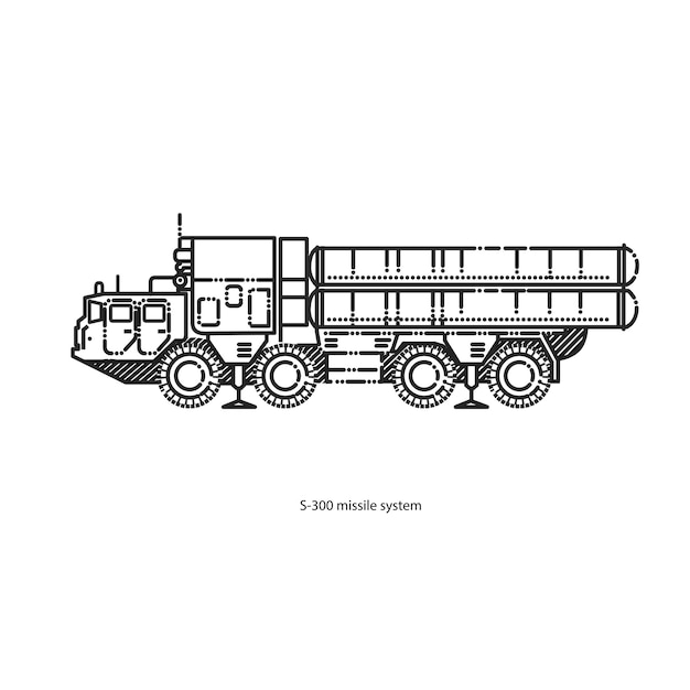 Vector sistema de misiles s300 sistema móvil de misiles tierra-aire