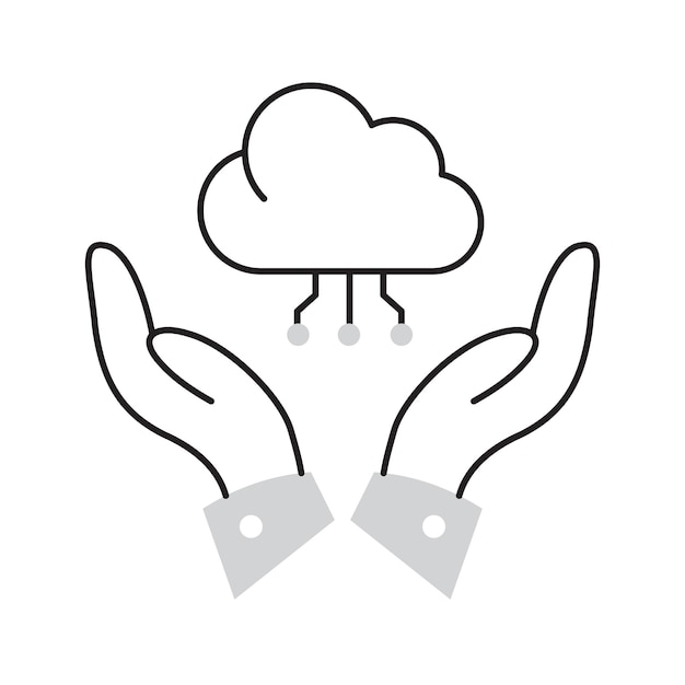 Sistema en la nube de IA para procesamiento automatizado Diseño de íconos vectoriales Automatización ruidosa Integración de computación de IA