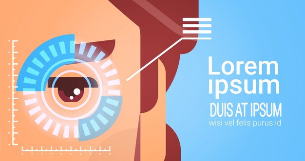 Sistema de reconocimiento de rostro masculino Control de acceso de escaneo de retina ocular Tecnología de identificación biométrica