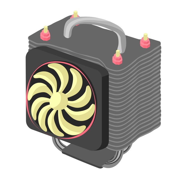 Vector sistema de refrigeración clip art para tienda de informática servicio de internet en línea granjas mineras actualización de jugadores