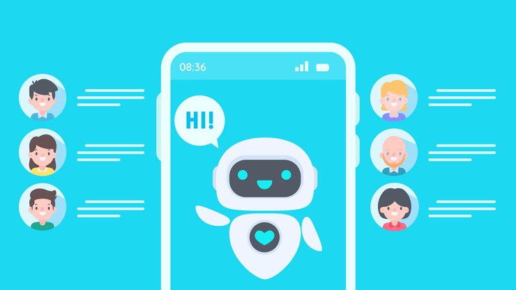 Vector el sistema de respuesta automática con robots inteligentes brinda información y ayuda a los clientes con problemas
