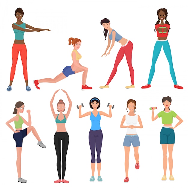 Sistema sano de la mujer de la aptitud del deporte