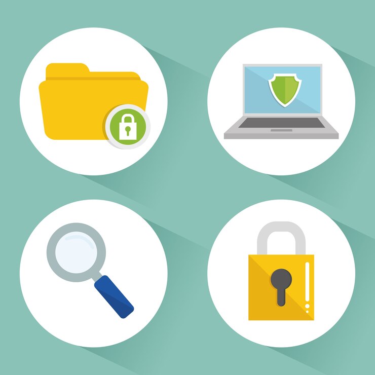 Vector sistema de seguridad y tecnología