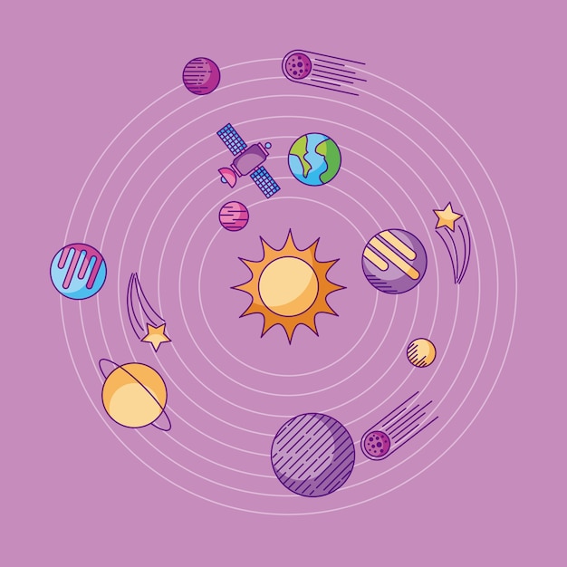 El sistema solar galaxia astronomía universo