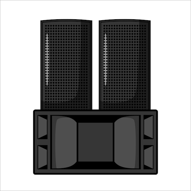 Sistema de sonido de altavoces y vector de iluminación