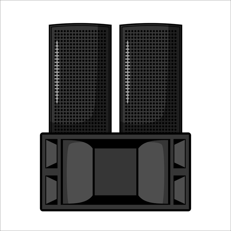 Sistema de sonido de altavoces y vector de iluminación