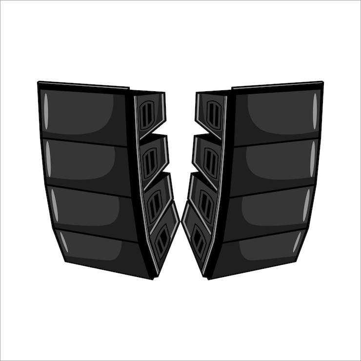 Sistema de sonido de altavoces y vector de iluminación