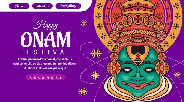 sitio de banner para el festival onam