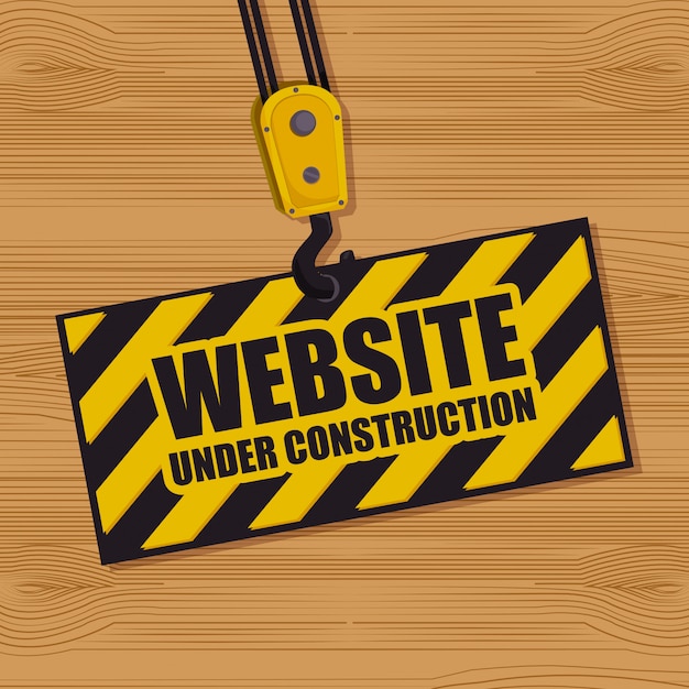 Vector sitio web bajo diseño de construcción