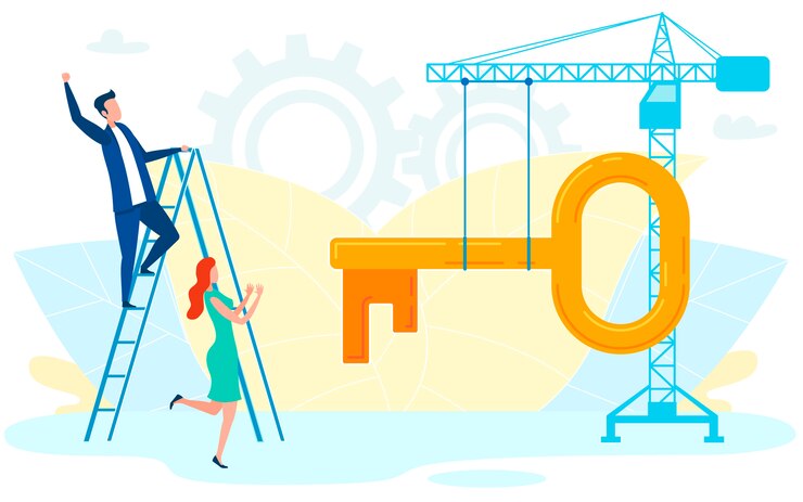 Vector sitio web de la empresa gran inauguración ilustración vectorial