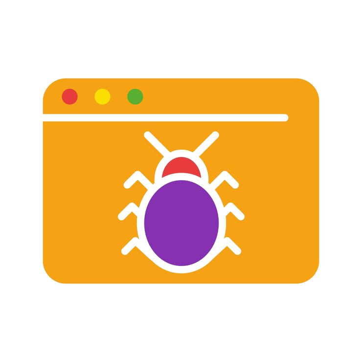 Vector sitio web con icono de línea de errores diseño web de internet icono de color vectorial en un fondo blanco para negocios