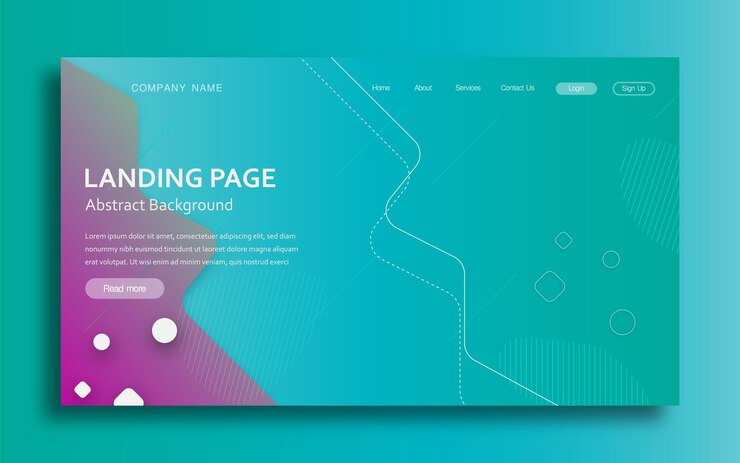 Sitio web de página de destino de EPS gratuito Diseño de página de destino