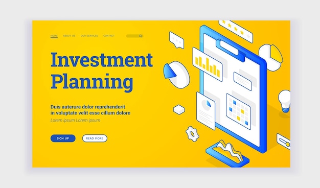 Sitio web de planificación de inversiones