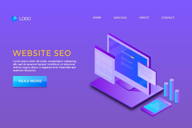 Vector sitio web seo