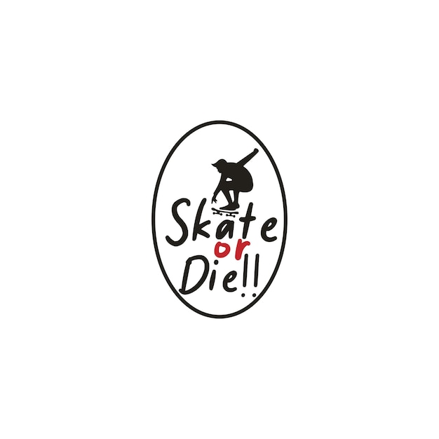 Skate logo diseño plantilla icono vector ilustración