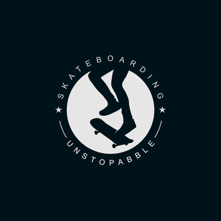 Skateboarding - Vector de diseño de logotipo imparable