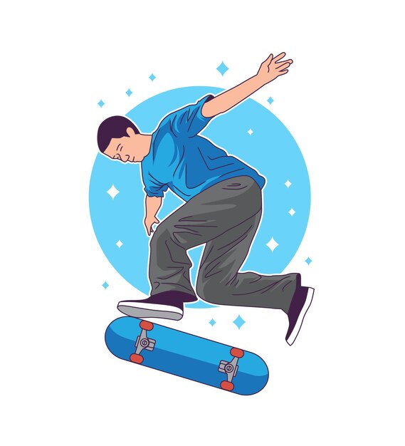 skater en diseño de personajes de acción