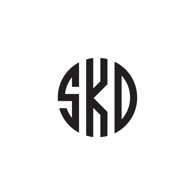 SKD Diseño de logotipo de vector geométrico abstracto único