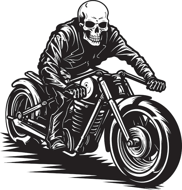 Skeletal Speedsters Esqueletos martillando una motocicleta moderna Pistones Fantasma Esqueletos Modificar
