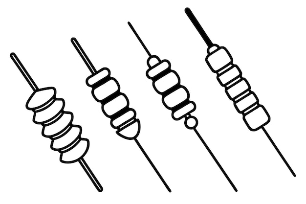 Skewers Line Art Ilustraciones sofisticadas y elegantes de diseño moderno