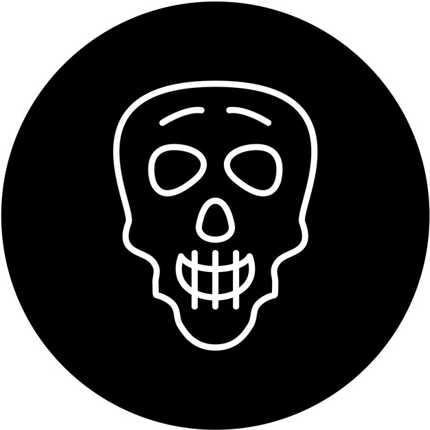 Vector skull icon style