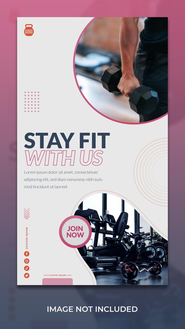 Sleek Gym Designs Fitness Historia de Instagram
