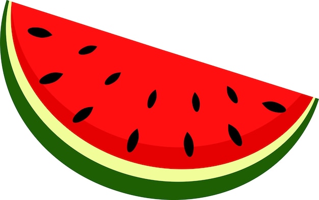 Slice de sandía Ilustración vectorial con fondo transparente