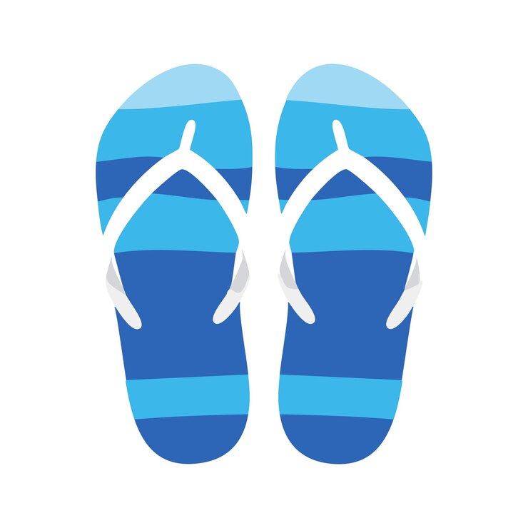 Vector slipper set vector zapatillas blancas diseño zapatillas de playa sandalias vector
