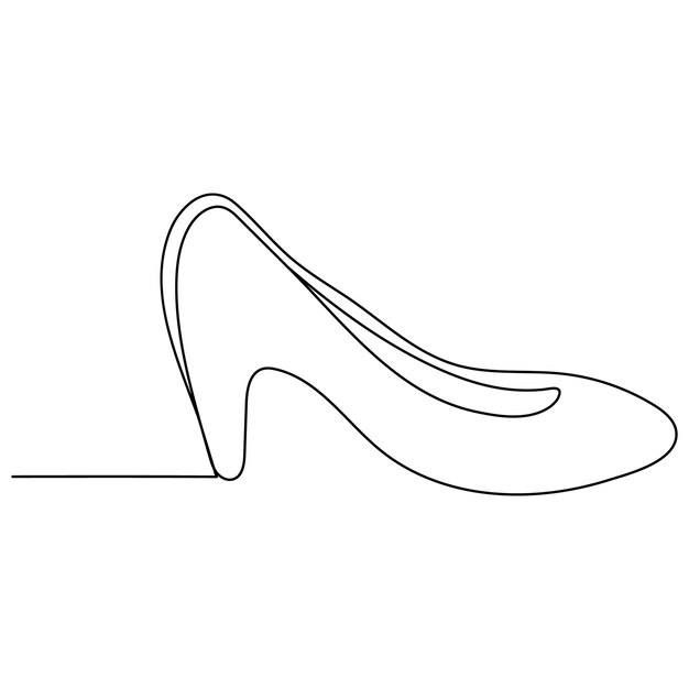 Slippers dibujo continuo de una línea de la ilustración vectorial del contorno