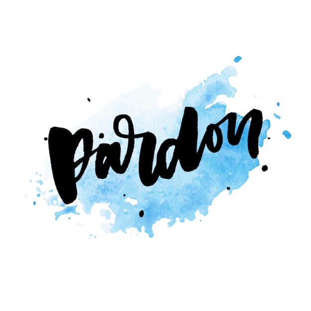 Slogan pardon sticker para contenido de redes sociales.