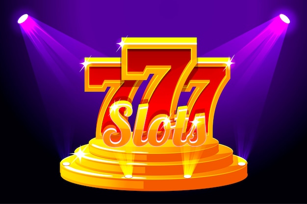 Slots banner casino en el podio del escenario.