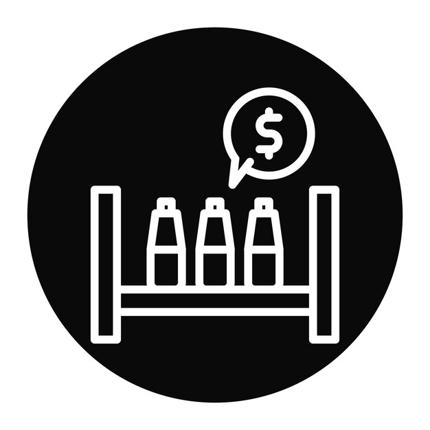Slotting Imagen vectorial del icono de la cuota Se puede utilizar para el merchandising