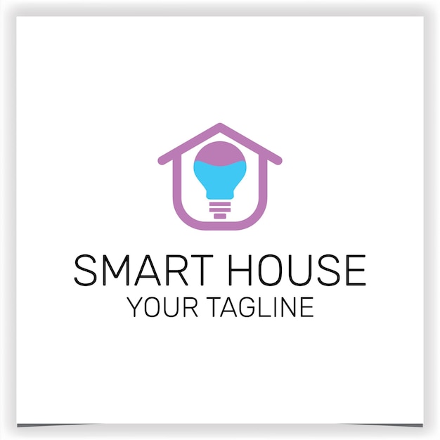 Vector smart house logo premium elegante plantilla vector eps 10