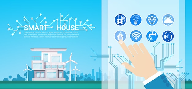 Smart House Technology Control System Icon Icongraphic