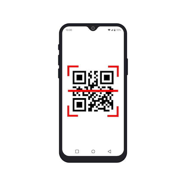 Smartphone escaneando un código QR