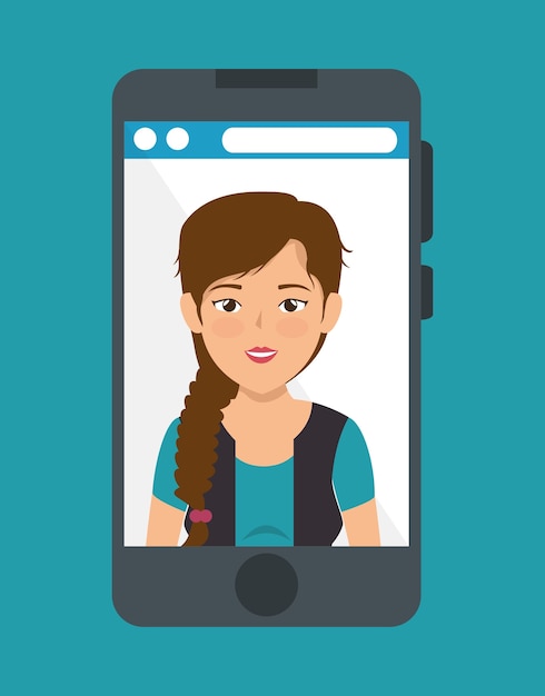 Smartphone con icono de usuario